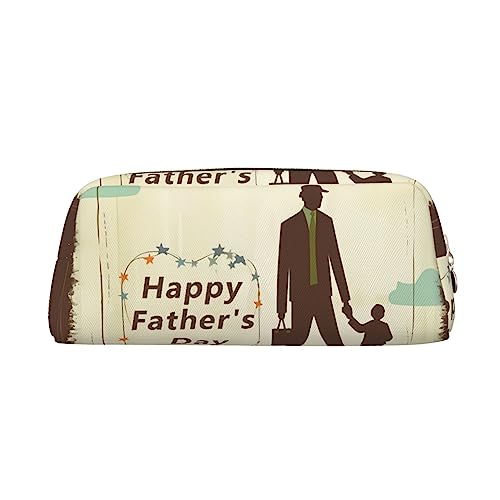 TOMPPY Happy Father's Day Bedrucktes Federmäppchen Stehen Sie oben Bleistift Tasche Kleine Bleistifthalter Fall Schreibwaren Organizer Make-up Tasche Mit Reißverschluss, gold, Einheitsgröße, modisch von TOMPPY