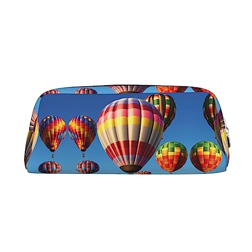 TOMPPY Heißluftballons Gedruckt Bleistift Fall Stehen Bis Bleistift Beutel Kleine Bleistift Halter Fall Schreibwaren Veranstalter Make-up Tasche Mit Reißverschluss, silber, Einheitsgröße, modisch von TOMPPY