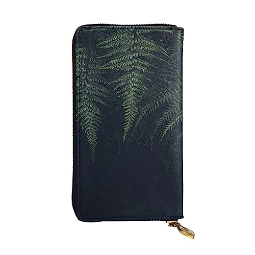 TOMPPY Quiet Rainforest bedruckte lange Geldbörse für Damen, mit Reißverschluss, Clutch, Kartenhalter, Organizer, Schwarz, Einheitsgröße, Schwarz , Einheitsgröße von TOMPPY