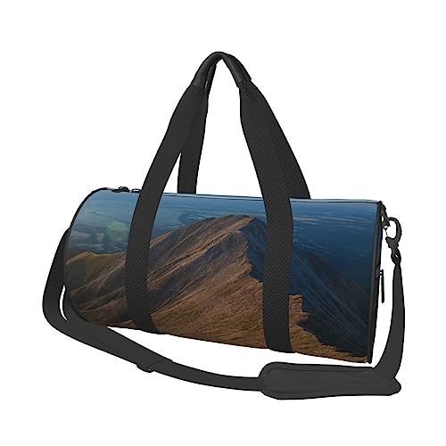 Tigger Peak From Mt bedruckte Sporttasche Gym Tote Bag Weekender Reisetasche Sport Gym Bag für Workout Übernachtung Reisegepäck Damen Herren, Schwarz, Einheitsgröße, Schwarz , Einheitsgröße von TOMPPY