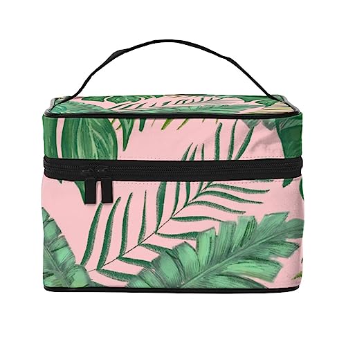 Tropical Greens Kosmetiktasche Make-up-Tasche Reise Kosmetiktaschen für Frauen Kulturbeutel, Tropische Grüns, Einheitsgröße von TOMPPY