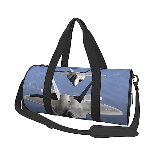 US Army Flugzeug bedruckte Sport Duffel Bag Gym Tote Bag Weekender Reisetasche Sport Gym Bag für Workout Übernachtung Reisegepäck Damen Herren, Schwarz, Einheitsgröße, Schwarz , Einheitsgröße von TOMPPY