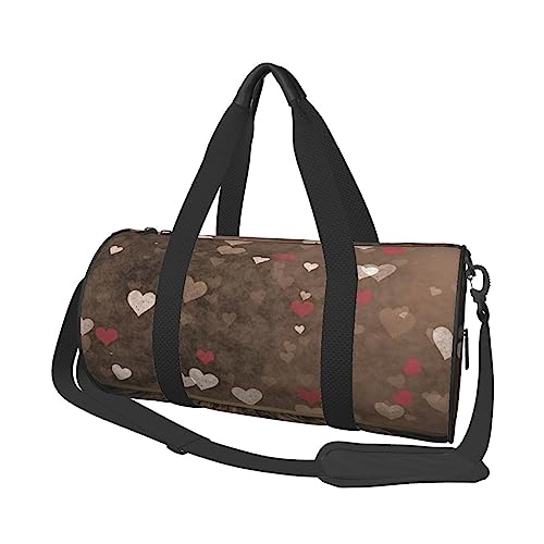 Valentinstag bedruckte Sporttasche Sporttasche Turnbeutel Weekender Reisetasche Sport Turnbeutel für Workout Übernachtung Reisegepäck Damen Herren, Schwarz, Einheitsgröße, Schwarz , Einheitsgröße von TOMPPY