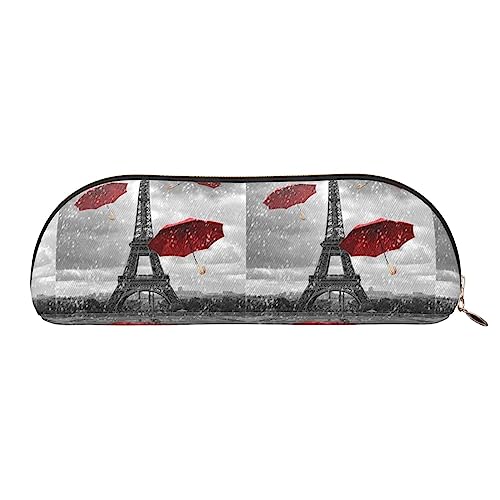 Weihnachten Santa Gnome Gedruckt Bleistift Tasche,Bleistift Fall Beutel Tasche Fall PVC Reißverschluss Reise Gepäck Beutel Toilettenartikel Tasche, Paris Tower Regenschirm Rot, Einheitsgröße, von TOMPPY