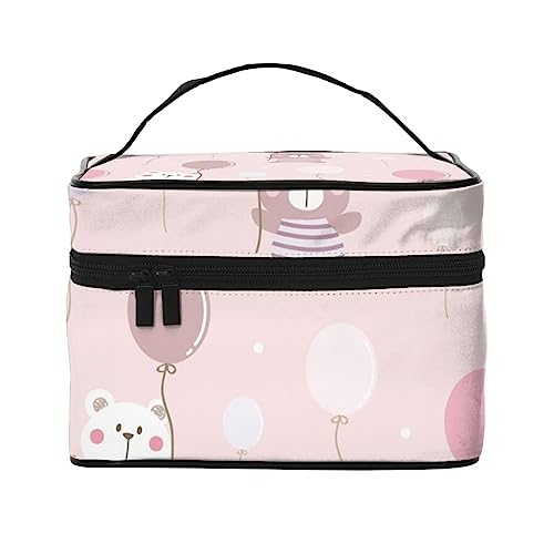 Weiße Hirsch-Silhouetten Weihnachten Hirsch Rudolph Kosmetiktasche Make-up Tasche Reise Kosmetiktaschen für Frauen Kulturbeutel, Panda-Ballon-Muster, Einheitsgröße von TOMPPY