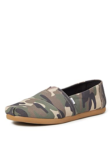 TOMS ALPARGATA Espadrille Canvas Herren, green Woodland Camouflage Print, 46 EU von TOMS