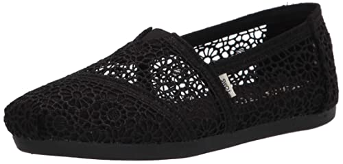 TOMS Damen Moroccan Corchet Alpargata Flache Slipper, Schwarz, 40 EU von TOMS
