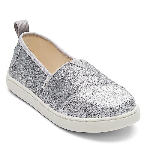 TOMS Mädchen ALPARGATA Espadrille, Silberweiß, 35.5 EU von TOMS