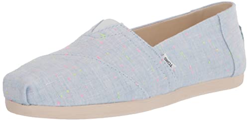 TOMS Damen Alpargata Print Flache Slipper, Leinen Hellblau, 36.5 von TOMS