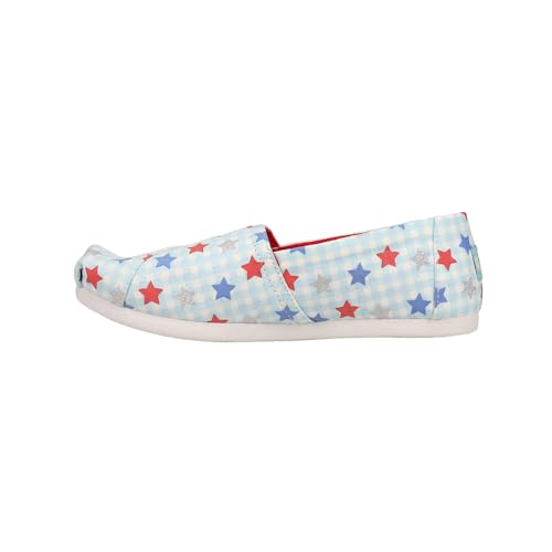 TOMS Alpargata Damen-Schlupfschuhe, Sterne, kariert, patriotisch, lässig, Blau, Rot, Weiß, blau / rot / weiß, 35.5 EU von TOMS