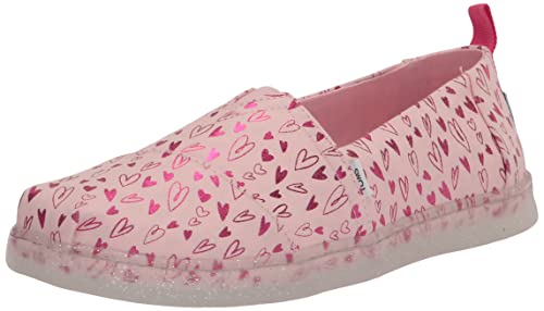 TOMS Alpargata Flacher Slipper, Pastellrosa Folienherzen, 35.5 EU von TOMS