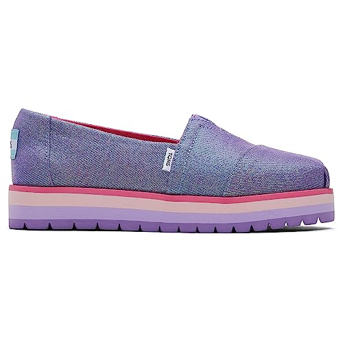 TOMS Mädchen Alpargata Plattform, Passionflower Glimmer Twill, 35 EU von TOMS