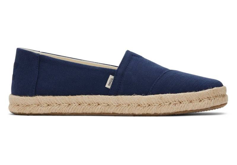 TOMS Alpargata Rope 2.0 Schwarz Florale Spitze Espadrille Espadrille von TOMS