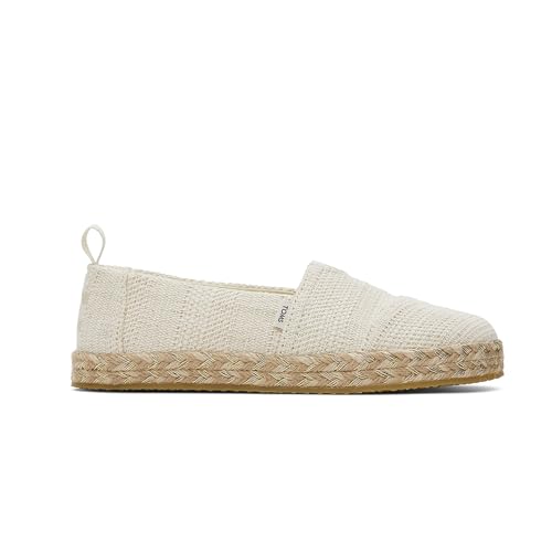 TOMS Alpargata Rope Flacher Slipper, Natural Undyed Metallic Linen Stripe, 30.5 EU von TOMS