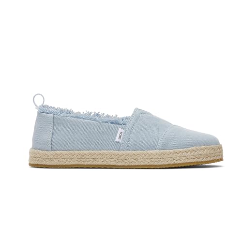 TOMS Alpargata Rope Flacher Slipper, Pastel Blue Washed Denim, 32.5 EU von TOMS