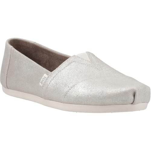 TOMS Alpargata mit Cloudbound Leather Damen Silber Espadrilles, silber, 36.5 EU von TOMS
