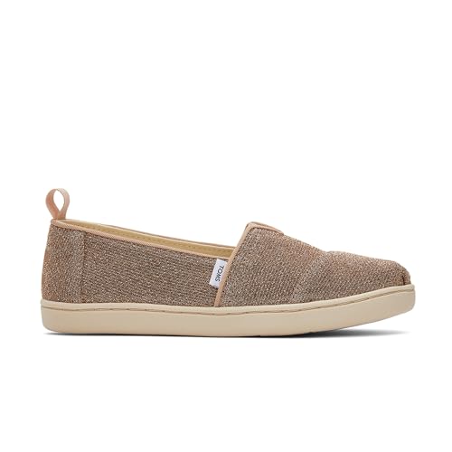 TOMS Classic Alpargata Flacher Slipper, Gold Sparkle Knit, 32 EU von TOMS