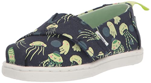 TOMS Klassische Alpargata Flacher Slipper, Marineblau leuchtende Qualle, 21 EU von TOMS