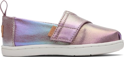 TOMS Mädchen Classic Alpargata Flacher Slipper, Mellow Mauve Irisierender Twill, 34 EU von TOMS