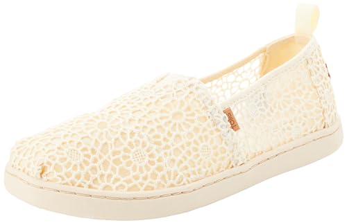 TOMS Classic Alpargata Flacher Slipper, Natural Moroccan Crochet, 30.5 EU von TOMS