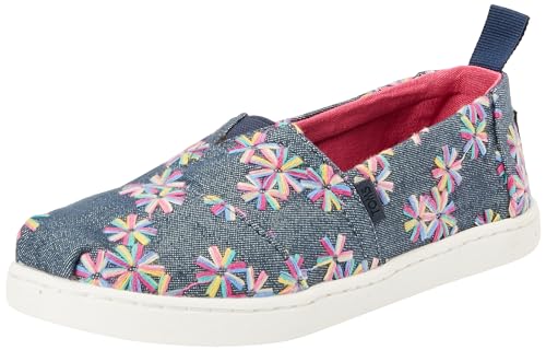 TOMS Classic Alpargata Flacher Slipper, Navy Embroidered Floral, 32 EU von TOMS