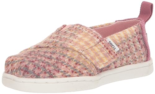 TOMS Classic Alpargata Flacher Slipper, Pink Quartz Plaid Tweed/Cord, 25 EU von TOMS