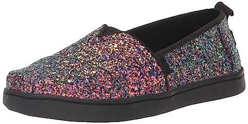 TOMS Mädchen Classic Alpargata Flacher Slipper, Schwarzer Grober Glitzer, 31 EU von TOMS