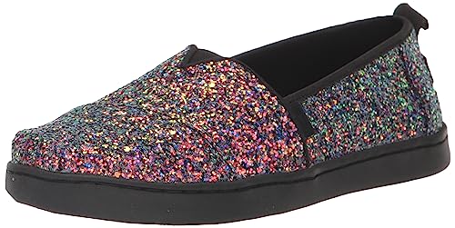 TOMS Mädchen Classic Alpargata Flacher Slipper, Schwarzer Grober Glitzer, 36.5 EU von TOMS