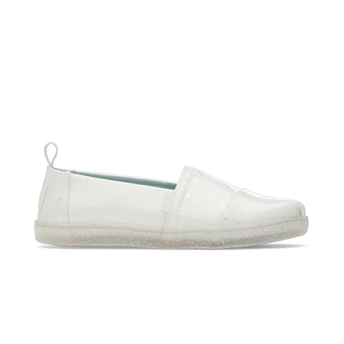 TOMS Classic Alpargata Flacher Slipper, White Confetti Coated Glitter, 30.5 EU von TOMS