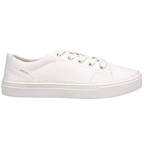 TOMS Damen Alex Sneaker, Weißes Leder, 37.5 EU von TOMS