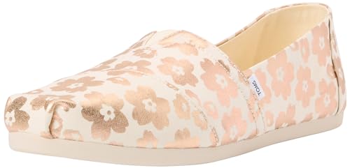 TOMS Damen Alpargata CloudBound Flacher Slipper, Beige Foil Ojai Floral Print, 38.5 EU von TOMS