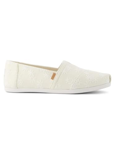TOMS Damen Alpargata CloudBound Flacher Slipper, Natural Embroidered Floral, 42 EU von TOMS