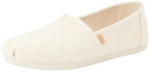 TOMS Damen Alpargata CloudBound Flacher Slipper, Natural Undyed Metallic Linen Stripe, 37 EU von TOMS