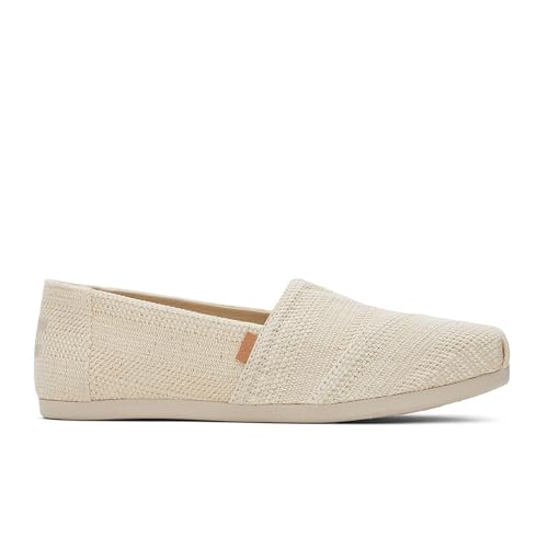 TOMS Damen Alpargata CloudBound Flacher Slipper, Natural Undyed Metallic Linen Stripe, 41 EU von TOMS