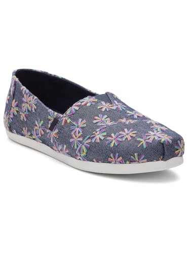 TOMS Damen Alpargata CloudBound Flacher Slipper, Navy Multi Embroidered Floral, 40 EU von TOMS