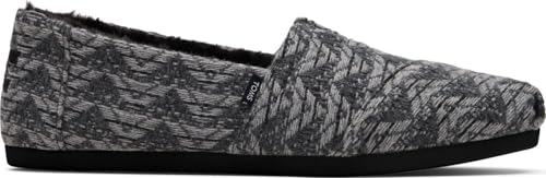 TOMS Damen Alpargata Cloudbound Flacher Slipper, Black Multi Cozy Global Woven Faux Fur, 38.5 EU von TOMS