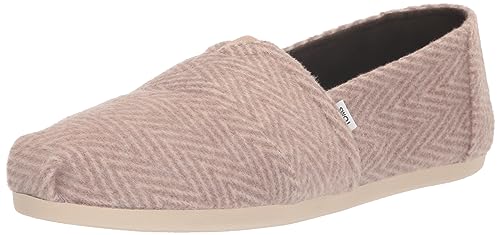 TOMS Damen Alpargata Cloudbound Flacher Slipper, Fischgrätenmuster aus gebürstetem Haferflocken, 35.5 EU von TOMS