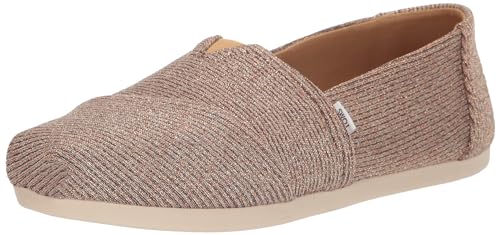 TOMS Damen Alpargata Cloudbound Flacher Slipper, Gold Sparkle Knit, 35.5 EU von TOMS
