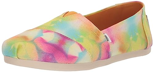 TOMS Damen Alpargata Cloudbound Flacher Slipper, Mango Multi Botanical Sunprint, 43.5 EU von TOMS