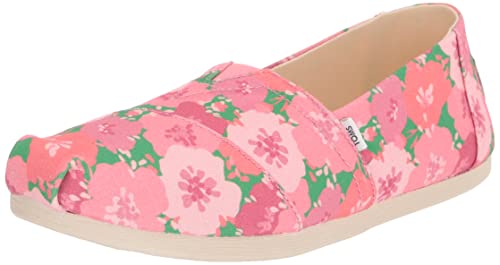 TOMS Damen Alpargata Cloudbound Flacher Slipper, Pink Multi Poppies, 36 EU von TOMS