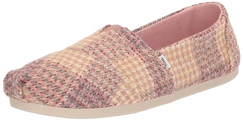 TOMS Damen Alpargata Cloudbound Flacher Slipper, Rosa Quarz Plaid Tweed, 35.5 EU von TOMS