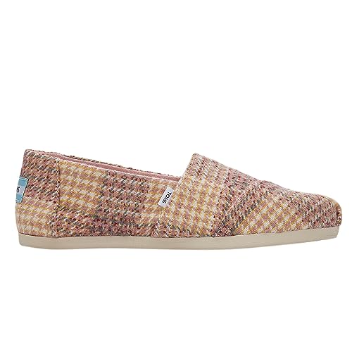 TOMS Damen Alpargata Cloudbound Flacher Slipper, Rosa Quarz Plaid Tweed, 37.5 EU von TOMS