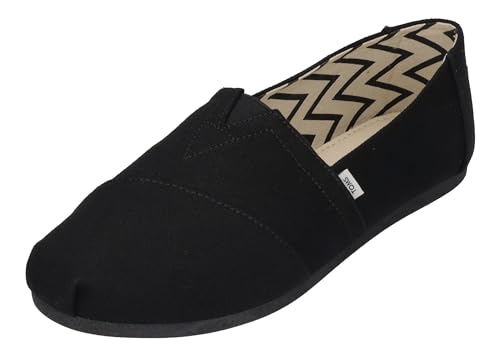 TOMS Damen Alpargata Flacher Slipper, Black/Black Wide Recycled Cotton Canvas, 39 EU Weit von TOMS