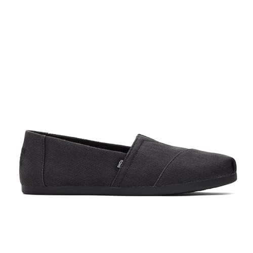 TOMS Damen Alpargata Flacher Slipper, Black Distressed Twill, 37 EU von TOMS