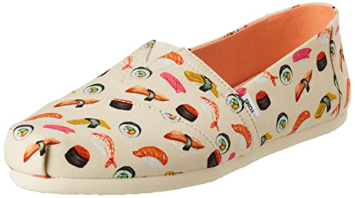 TOMS Damen Alpargata Print Flache Slipper, Sushi Natur, 36 von TOMS