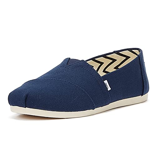 TOMS Damen Alpargata aus recycelter Baumwolle Flache Slipper, Marineblau, 37.5 EU von TOMS
