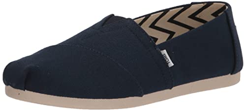 TOMS Damen Alpargata Recyled Flacher Slipper, Navy Wide Recycled Cotton Canvas, 37 EU Weit von TOMS