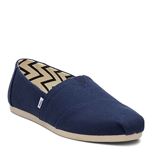 TOMS Damen Alpargata Recyled Flacher Slipper, Navy Wide Recycled Cotton Canvas, 40 EU Weit von TOMS