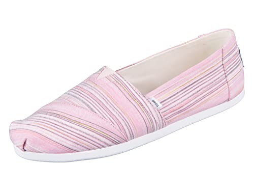 TOMS Damen Alpargata Print Flacher Slipper, Pink Stripes, 37 EU von TOMS