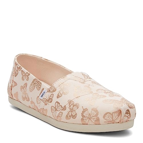 TOMS Damen Alpargata Print Flacher Slipper, Pink Buterfly, 37 EU von TOMS